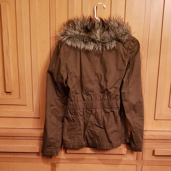 safari jacket with faux fur trim - Picture 3 of 3